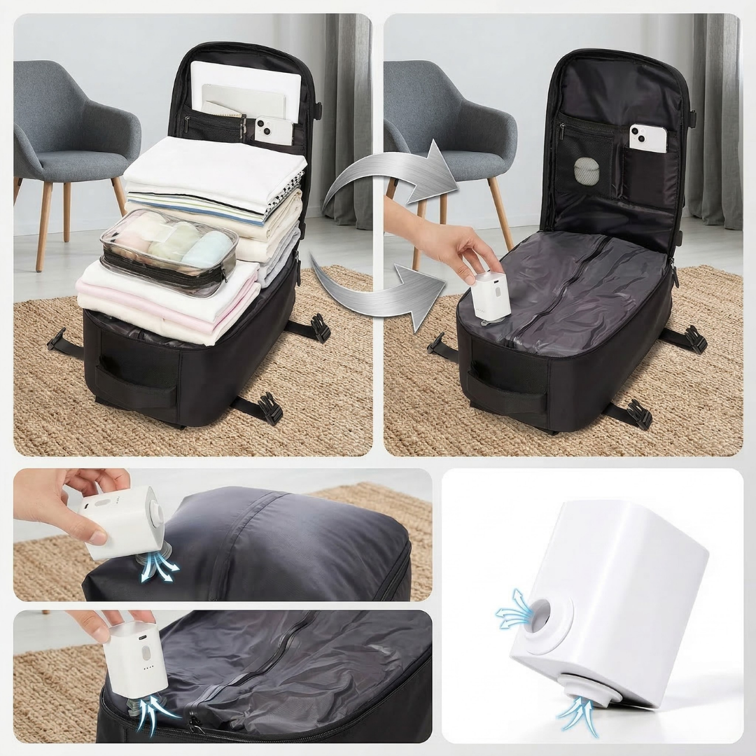 Travelminded Vacuum Rugzak™ | Neem tot 50% meer mee zonder extra bagagekosten