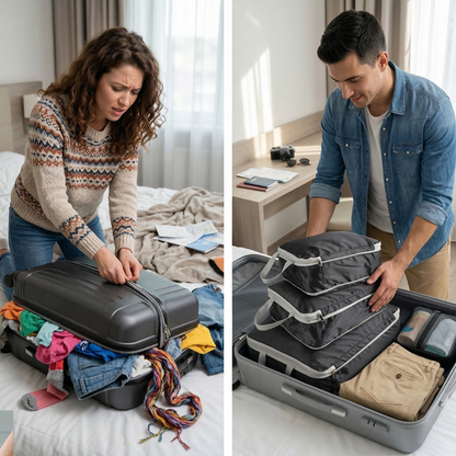 TravelMinded Reiscompressie Opbergzakken (set van 3) - De ideale set om veel mee te nemen in je bagage!