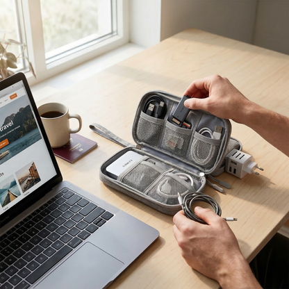 Travelminded Cable Organizer™ – Altijd je kabels perfect georganiseerd op reis