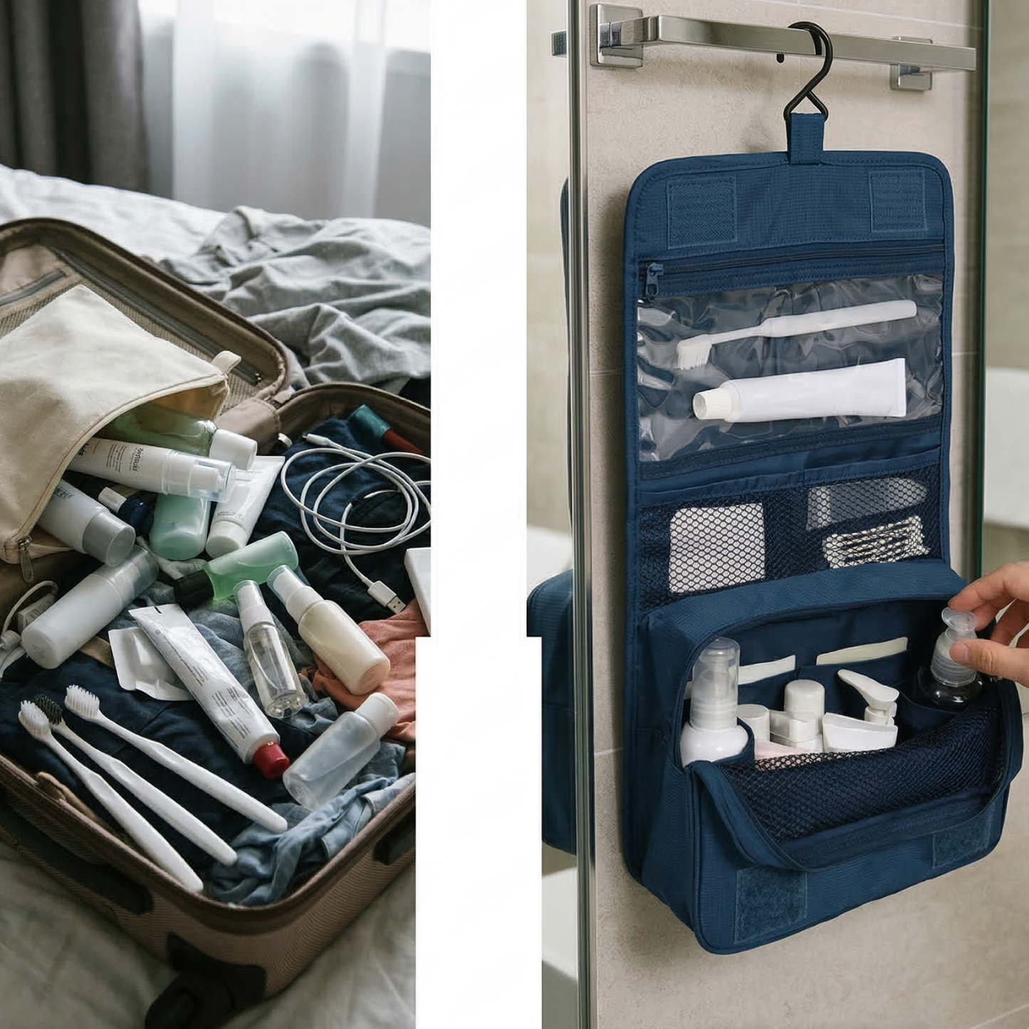 TravelMinded Toilettas met Haak - Overal Gemakkelijk Ophangen