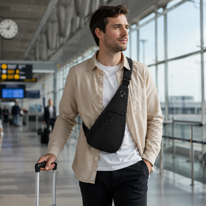 Travelminded Anti-Diefstal Draagtas l Hou je telefoon, paspoort en portefeuille veilig dichtbij op reis.