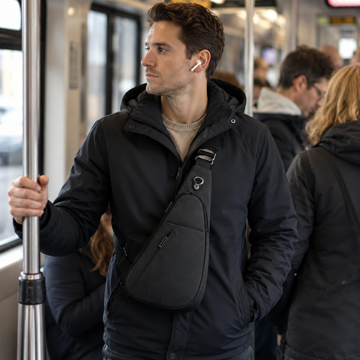 Travelminded Anti-Diefstal Draagtas l Hou je telefoon, paspoort en portefeuille veilig dichtbij op reis.
