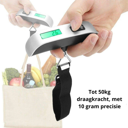 (Black Friday Deal) TravelMinded™ Digitale Bagageweegschaal 50kg – Bespaar op overgewicht & reis zonder stress